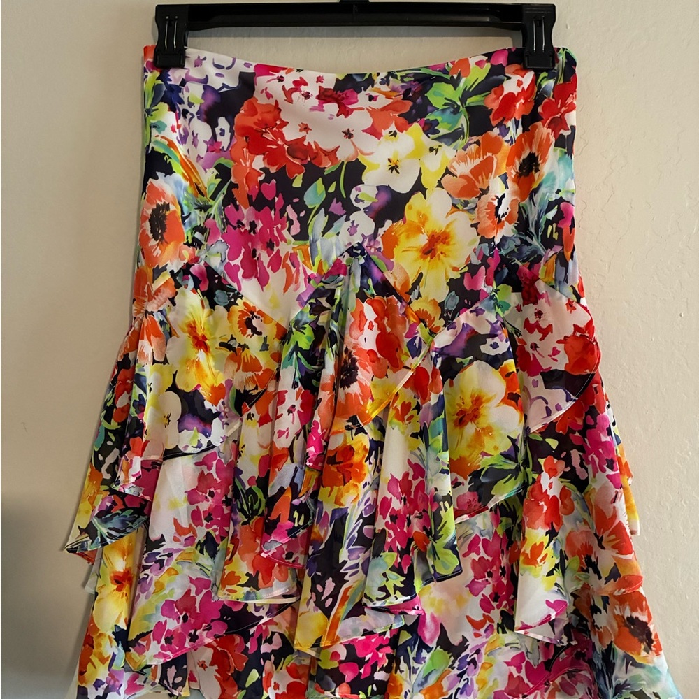 Lauren Ralph Lauren Asymmetrical Floral Skirt - Multicolor